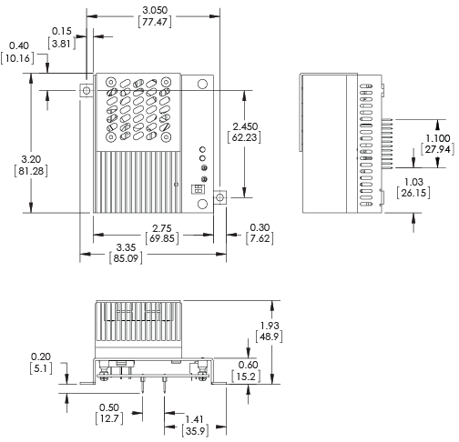 PLD12500 Dimensions